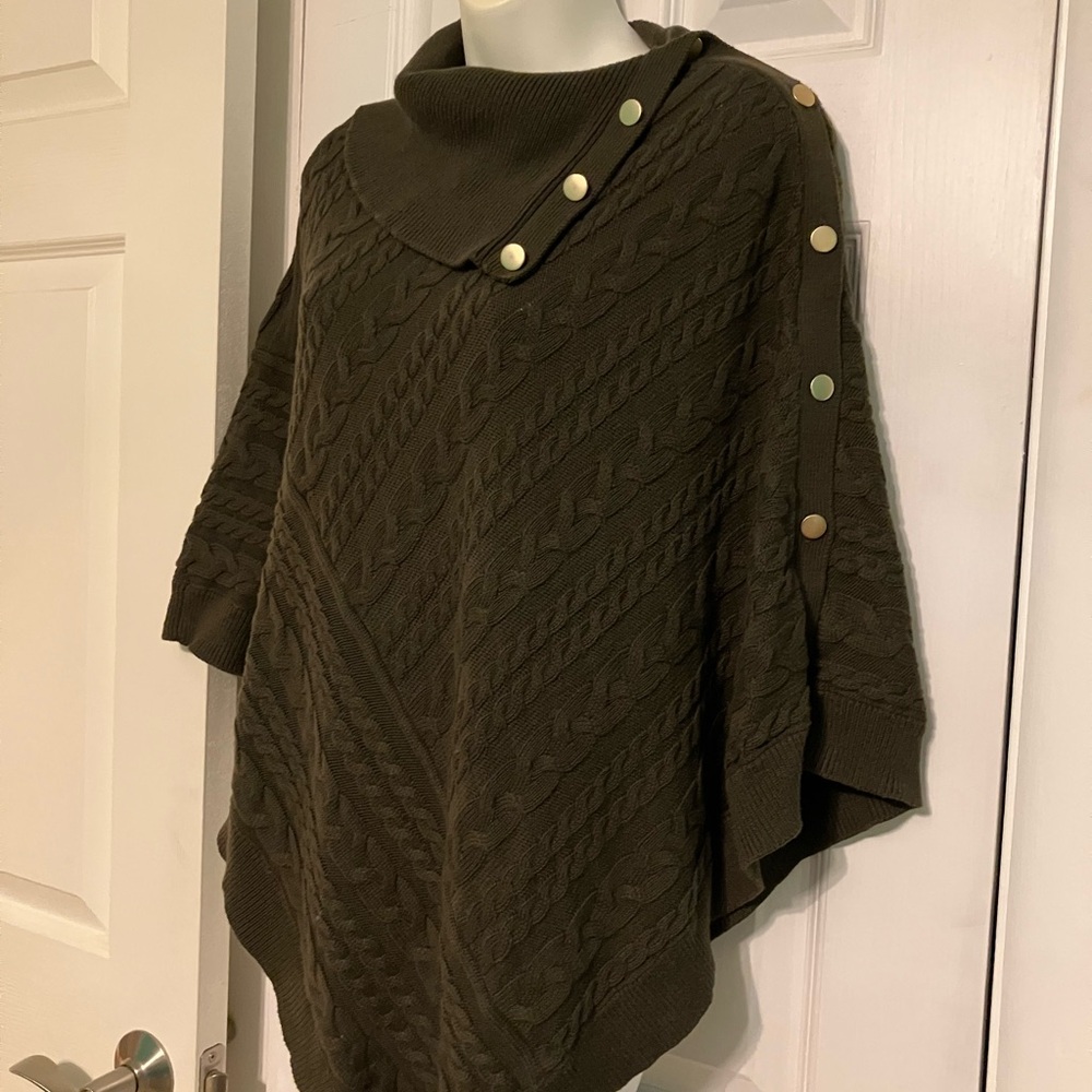 ⚡️✨Host Pick! Cool & Casual Posh Party! Talbots Cowl Neck Poncho Sweater - Picture 4 of 8